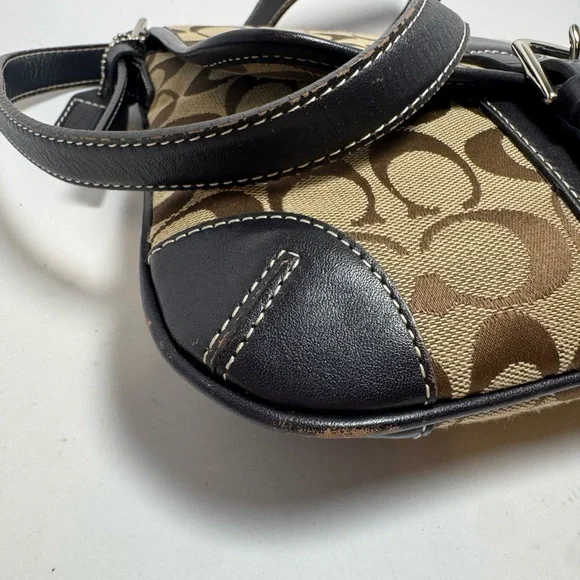 Coach Signature Smoke Canvas Crossbody Bag #6079 Y2K - Picture 8 of 10